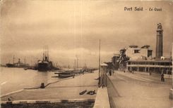 CPA Egipto Egipto Port Saïd el muelle
