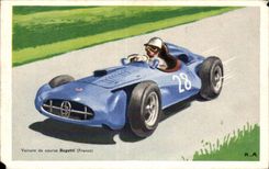 CPSM Voiture de course Bugatti (France)