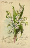 Fleurs Porte Bonheur - Muguet - Lily of the Valley - CPA 