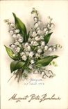 Fleurs Porte Bonheur - Muguet - Lily of the Valley - CPA 