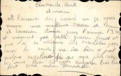 Fleurs basket of roses - CPA 