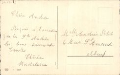 Fleurs Bonne Fete - rose - CPA 