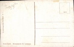 Africa - Africa - Egypt - Egypt - Port Saïd - Monument of Lesseps - CPA