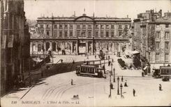 CPA Bordeaux L Hotel de Ville Tramway