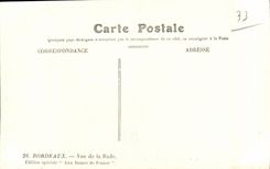 CPA Bordeaux Vue de la Rade Bateaux