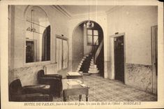 CPA Hotel Du Faisan Face a la Gare St Jean Un coin du Hall de I Hotel Bordeaux