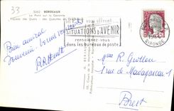 CPA Bordeaux Le Pont sur la Garonne Facade des Quais des Queyries 