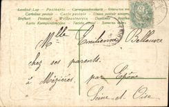 CPA Fantaisie Fleur Poisson 1er avril Easter
