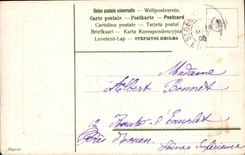 CPA Fantaisie Fleur Ancre 