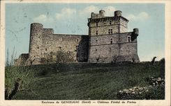 CPA Surroundings of Genolhac Gard Feudal Castle of Gates