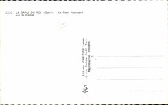 CPA Grau of Rio Gard the Bridge swing on the Canal