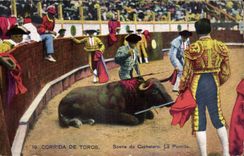 CPA Corrida De Toros Scene du Cachetero La Puntilla