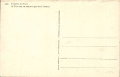 CPA Corrida Arrastre del Toro Le Taureau est entraine par les Chevaux