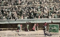 CPA Corrida Courses de Taureaux Le Puntillero donnan le coup de grace