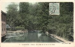 CPA Louviers el Eure visto de la calle de la estacion