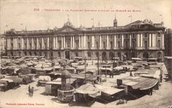 CPA Toulouse el lugar del mercado de Capitole de la manana