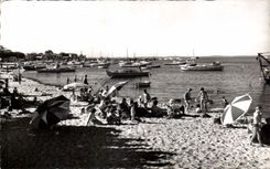 CPSM Arcachon Place d Eyrac et port de peche