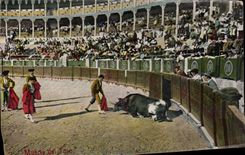 CPA Corrida Taureau Muerte del Toro