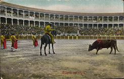 CPA Corrida Taureau Suerte de Vara