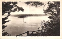 CPA St Servan Les Corbieres Vue sur la Vicomte