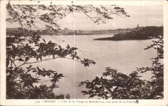 CPA Dinard L Ile de la Vierge et Saint Servan vue prise de la Vicomte