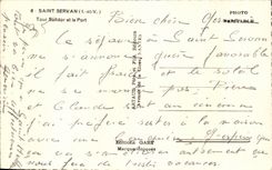 CPA Saint Servan Tour Solider et le Port