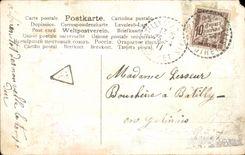 CPA Fantaisie Maison et fleurs 