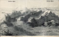 CPA Bundner Alpen Glarner Alpen