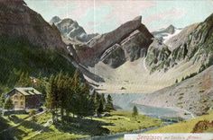 CPA Suisse Seealpsee mit Santis u Altman