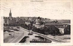 CPA Saint Malo (Brittany) the Castle Esplanade St Vincent