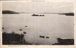 CPA St Servan Sur Mer (Bretagne) L Embonchnre de la Rance Les Deux Rives Le Rocher de