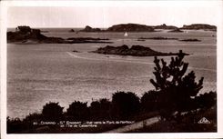 CPA Dinard St Enogat Vue vers le Fort de Harbour et I lle de 