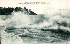 CPA Dinard Erude de ondas en la presa tiene de ondas del estudio uno el dique