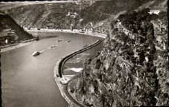 CPA Der Rhein Loreley St Goarshavsen Und Burg Katz