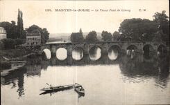 CPA Mantes la Jolie le vieux Pont de Limay