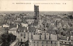 CPA Mantes la Jolie Le Quartier environnant St Maclou 