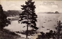 CPA Dimensions Fort Emeraude Cancale Rade Romain and Rochers Cancale