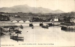 CPA Saint Jean de Luz Les deux Ponts et la Rhune