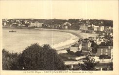 CPA La Cote Basque Saint Jean De Luz Panorama de la Plage