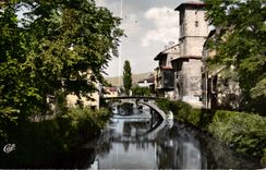 CPA Saint Jean Foot Of Port Nive the Bridge Spain and the Bell-tower