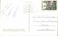 CPA Saint Jean Foot Of Port Nive the Bridge Spain and the Bell-tower