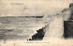 CPA dimensiona a santo de Emeraude Malo el surco un dia de tormenta