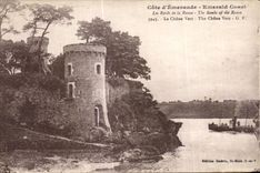 CPA dimensiona la costa esmeralda de Emeraude de los bordes de rancio los bancos el barco de Rance