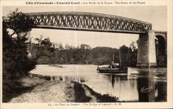CPA dimensiona la costa esmeralda de Emeraude los bordes de rancio los bancos del barco de Rance