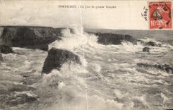 CPA Pornichet un dia de gran tormenta