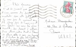 CPA Dinard Cote d Emeraude La Palmeriae au fond St Malo
