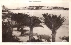 CPA Dinard La Palmerale dans le lointain Saint Malo