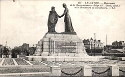 CPA Le Havre el monumento del reconocimiento belga y del bulevar
