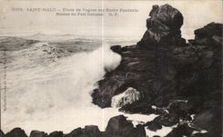 Detalles de Malo del santo de CPA de ondas en la roca colgante de la roca del nacional de la fortaleza