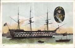 England - England - Boat - Victory in Portsmouth Harbor - London - CPA